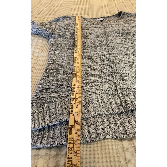 Sonoma Womens Sweater Sz Large Oversized Black & Gray Round Neck Cotton Blend - Picture 11 of 11